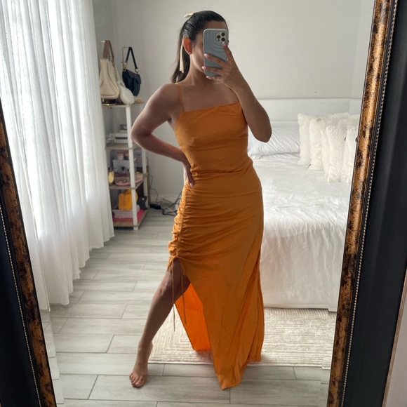 Dresses & Skirts - Mustard Spaghetti Strap Dress